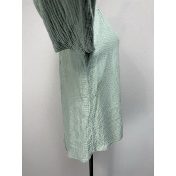 Entro Women's Blouse Sz M Button Up Long Sleeves Green Classic Casual - Picture 5 of 12